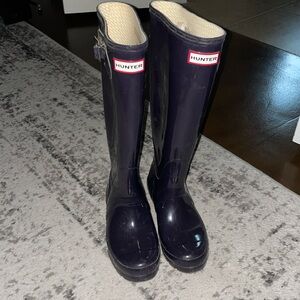 Navy Blue Hunter Boots - Women’s Size 5